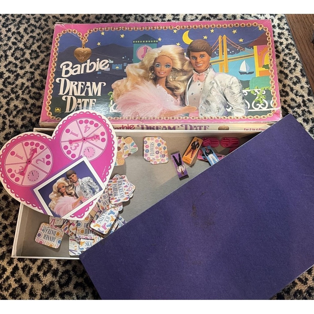 Barbie Dream Date Board Game 50688 Golden 1992 READ- Not Complete - For Parts‎